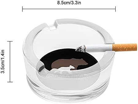 Мама Мечка Музикални Цигари Пушачите Стъклени Пепелници Пепелник За Домашния Офис Плот Украса На Масата