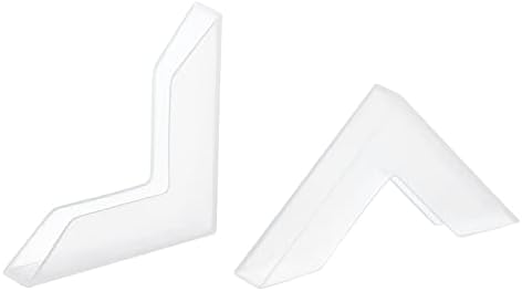 Ъглов протектор MECCANIXITY РР L-образна форма 45x6 мм за керамика, стъкло, метални листове, бяла опаковка от 36