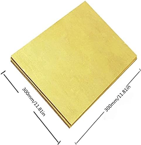 Латунная плоча KEKEYANG Месинг лист Перцизионные метали Суровини Латунная табела-Метална Медни фолио (Размер: 1.2x100x200 мм)