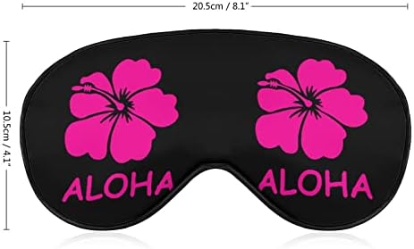 Маска за Очи с Гавайским Цветисти Принтом Алоха, Светозащитная Маска За Сън с Регулируема Каишка за Пътуване, Замяна на Работата по време на Сън