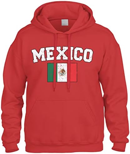 Cybertela Выцветшая Потертая Мексико Hoody с Флага на Мексико Hoody с качулка