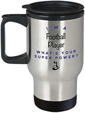 Чаша за пътуване на футболиста, аз съм Футболист, Какво е Суперсили? Забавни Чаши За Кафе За Кариера, Идея За Подарък За Мъже И Жени-Колеги