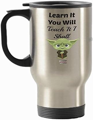 Чаша за пътуване на учителите - Нови подаръци, Изолирано чаша от неръждаема стомана От Vitazi Kitchenware - Забавна чаша за учители, феновете на Междузвездни войни, Forex това, ?