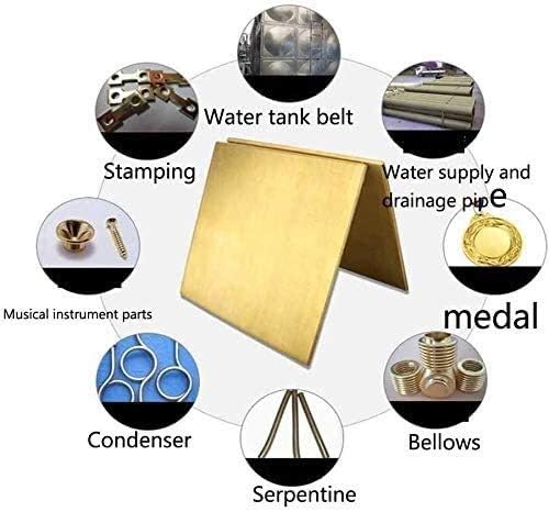 Латунная плоча на Месинг лист за разработка на продукта обработка на метали с Дебелина метално фолио 0,5 мм (Цвят: 200x200x5 мм)