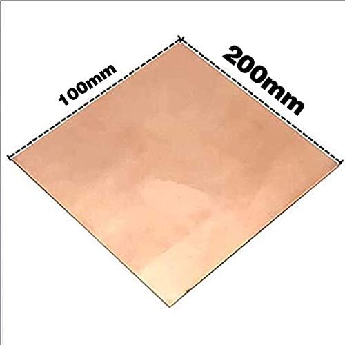 NIANXINN Мед Метален лист Фолио Табела 0,8 X 100 X 200 Мм Нарязани Медни Метални пластини
