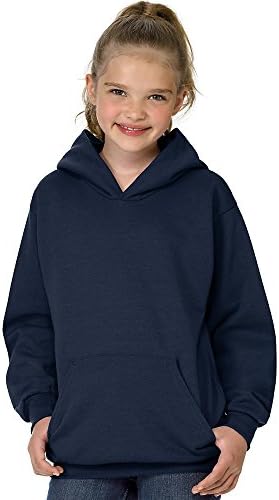 Hoody-пуловер Hanes boys Youth ComfortBlend EcoSmart с качулка (P473)-Тъмно синьо-L