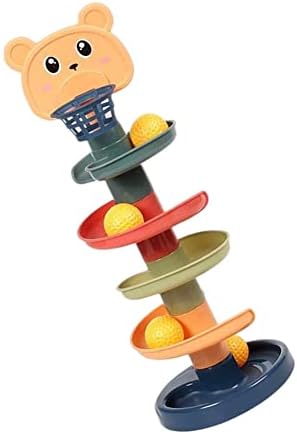 Muzrunq Кула с топка За деца, детска топка, въртяща се ролка, забавни играчки, 5 слоя.