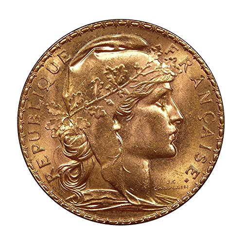 1899-1914 Франция Петел Златна монета в 20 франка