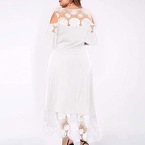 Женствена рокля Fragarn, Женски Ежедневното Модно Рокля С Дантела и Бродирани със Средна дължина, Комплект от две части, Рокля