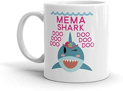Уникални Керамични Кафеена чаша/чаша Shark Mema (11 грама) — Ден на Майката за рожден Ден, Коледа и За мама, Мама, баба