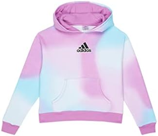 Мек вълнен плат Пуловер с качулка с логото на adidas за момичета по цялото тяло (За големи деца)