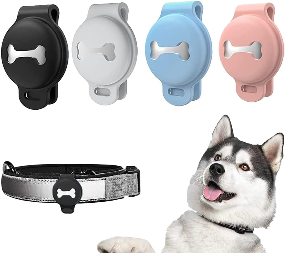 Силиконов калъф за въздушна тагове Skywin за яката, за домашни любимци - Калъф за яка за кучета с въздушна маркирани Предпазва устройството от прах и повреди - Държач за въздушни тагове за котки, кучета и други домашни