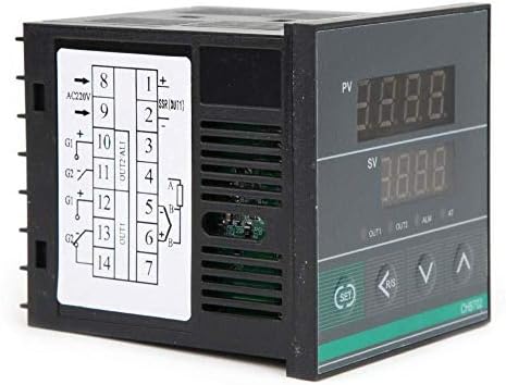 Регулатор на температурата ZUQIEE Delay CHB702, Термостат с Интелигентен Дигитален Дисплей, Реле Регулатор на температурата/SSR Изход AC180-240V 0-400 ℃