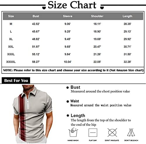 Kvsozwuty Polo Ризи за Мъже, Ризи с яка с цип, Ризи с къси ръкави за Голф с Къс Ръкав, Летни Панталони Ризи За голф