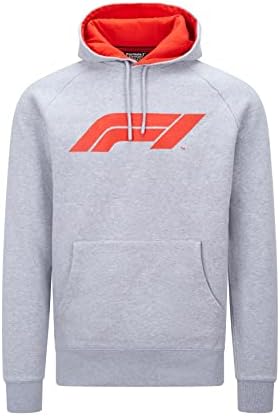 Формула 1 - Официален продукта - Пуловер с качулка с голям логото на Формула 1 - Сив - Размер: XS