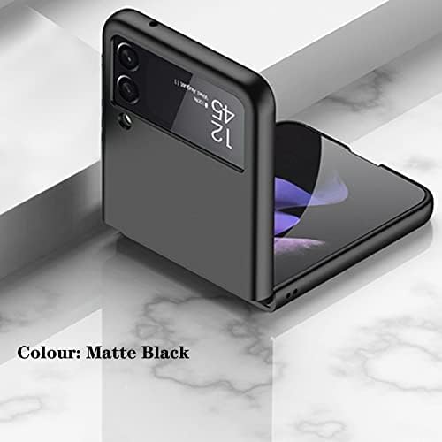 Костюм AHERLCG за Samsung Galaxy Z Flip 4 Калъф за номер черен Мат, ултра-тънък твърд корпус от КОМПЮТЪР с пълна защита, оборудвана Здрав защитен калъф за вашия телефон Z Flip 4 5G 2022 (?