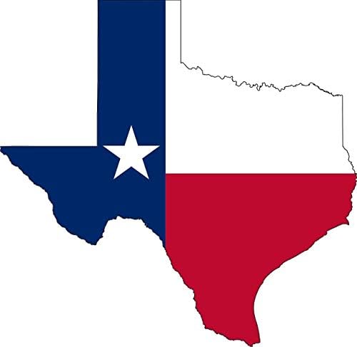 Стикер с Флага на Тексас, Стикер върху Бронята на колата Стикер на прозореца на камион в щата Самотна Звезда (7 Голям)