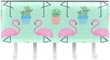 Куки GUEROTKR за Окачване, Самозалепващи Стенни Куки, Самозалепващи Куки, Безшевни Модел под формата На Розово Животно Фламинго В Саксия