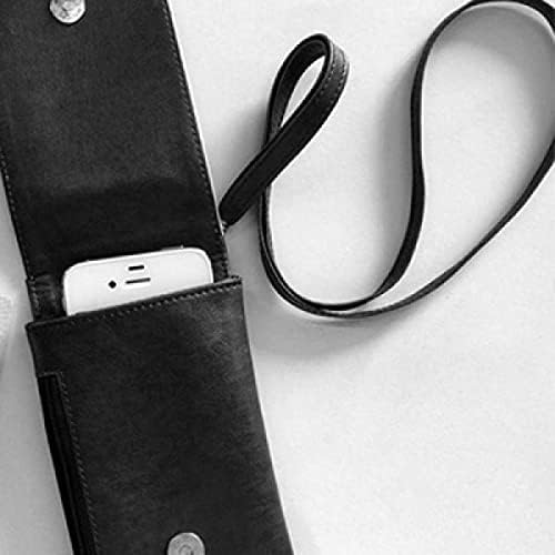 Вселената и Един Астронавт Телефон в Чантата си Портфейл Окачен Мобилен Калъф Черен Джоба