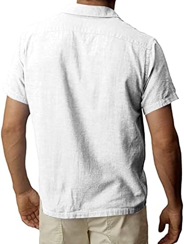 Летни Мъжки Тениски, Мъжки Модни и Ежедневни Горната Риза, Однобортная Риза с джобове, Однобортная Риза От Памук и Вискоза