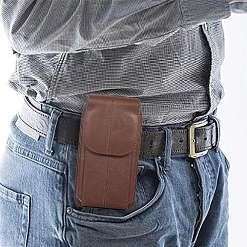 IRDFWH Кожен калъф за мобилен телефон със щипка за колан, Мъжки поясная чанта, чанта-кобур, колан за мобилен телефон (за Цвят: D, размер: 6,7 инча)