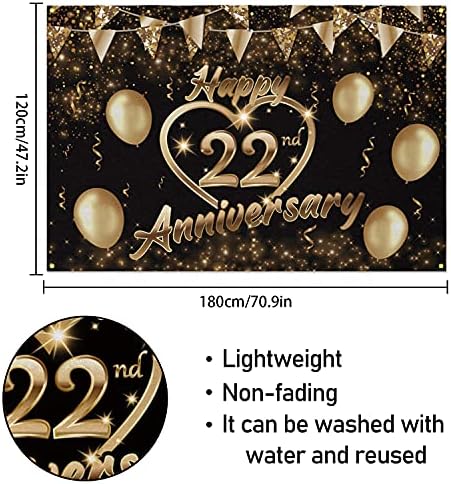 5665 Щастлив Фон за 11–Та Годишнина от Банер Декор на Черно Злато - Блестящо Сърце на Любовта Щастливи 11 Години Годишнина от Сватбата Тематични Украси за Партита за Жени, Мъжки Аксесоари