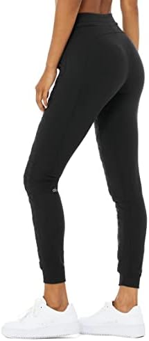Дамски Топли Мотофутбольные панталони Alo Yoga с Аерограф и висока талия