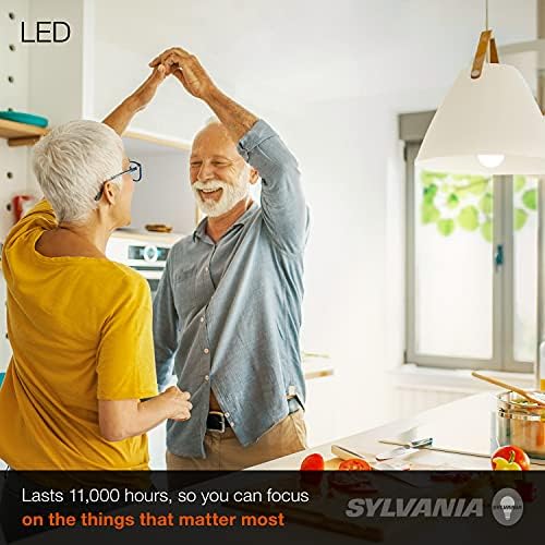 Led лампа SYLVANIA, което е равно на 60 W A19, Ефективна мощност 8,5 W, Средна база, Матирано покритие, 800 Лумена, мек бял - 2 опаковки (73886)