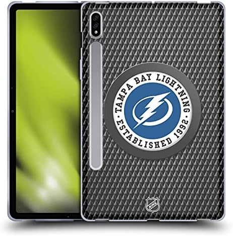 Дизайн на своята практика за главата С официално лицензирана текстура шайби NHL Мек Гелевый калъф Tampa Bay Lightning е Съвместим с Samsung Galaxy Tab S7 5G