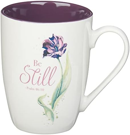 Подарък керамични Кафеена чаша с християнските изкуство, Согревающая глава, посветена на Писанията за жени: Бъдете спокойни и знайте - Вдъхновяващи стих от Библият