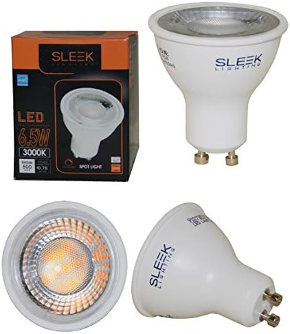 Led подсветката GU10, 6,5 W, С регулируема яркост 500 lm, Прожектор с лампата, - Вградени, Дорожечное осветление. Списъка на UL & Energy star (опаковка от 6 броя)