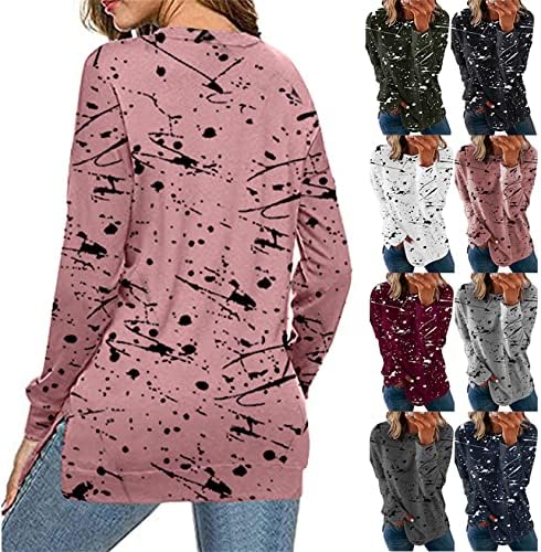 Дамски Блузи, Ризи с дълъг ръкав, Пуловер, hoody с качулка, топ контрастен цвят, кръгли деколте, дълги ръкави