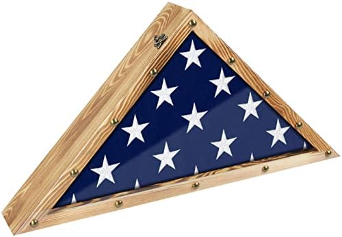Дизайн J JACKCUBE, срещи с военни Флага от Селски дърво за американските ветерани Мемориал, погребение, Рамка за траурного хартата, триъгълна кутия за Сенки (подходящ за сложенного хартата размер 5 x 9,5) - MK900A