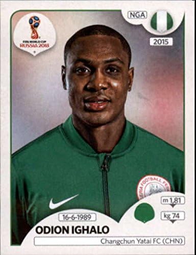 Етикети световното Първенство Панини 2018 Русия 349 Футболна стикер Odion Ighalo Нигерия