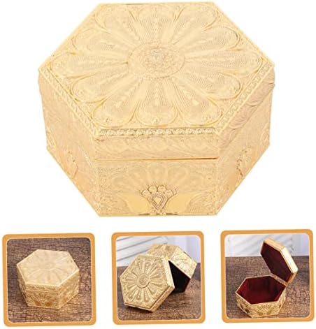 HEMOTON пръстен кутия за съхранение на бижута органайзер кутия за обеци, Обеци, бижута органайзер кутия декоративна кутия за сватба бижута кутия за бижута контейнер Малък ключодържател златар ковчег в ковчег за момичета